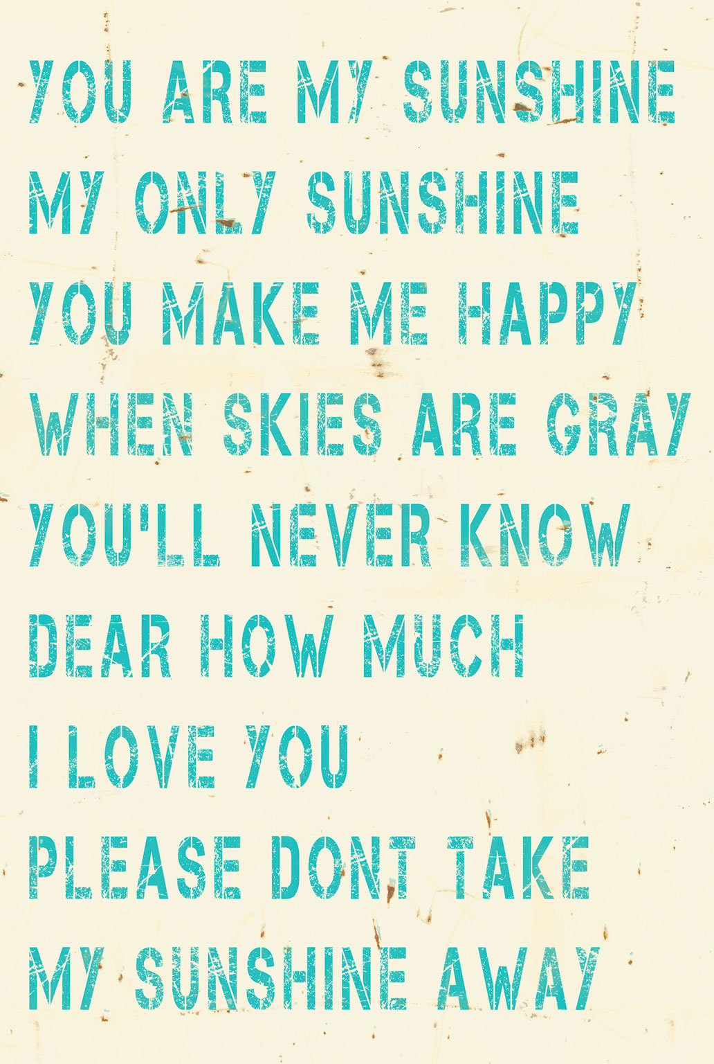 CAL243 - 36 X 24 SUNSHINE AQUA VINTAGE SIGN