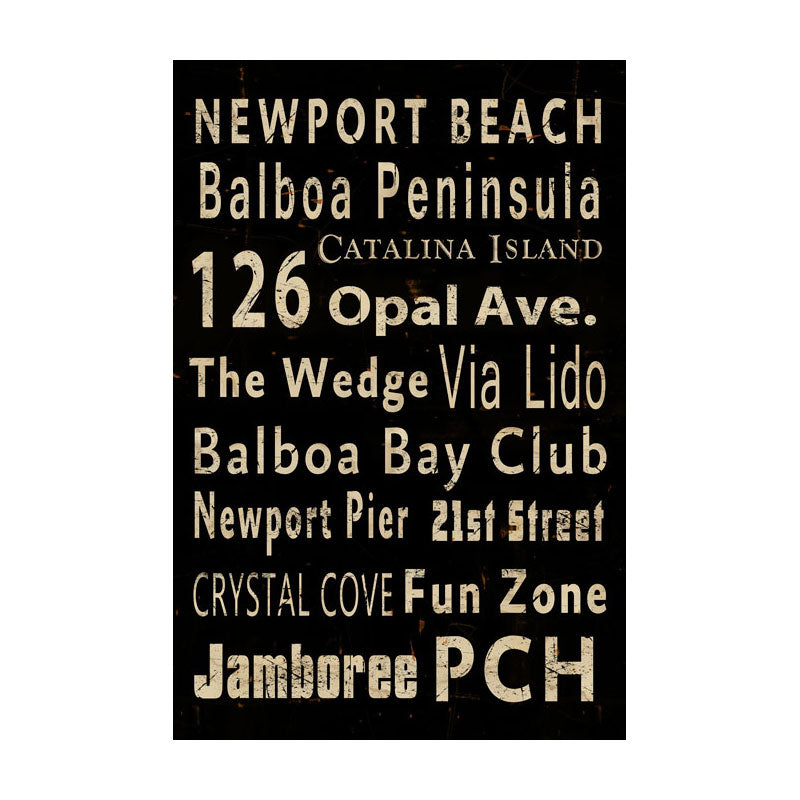 CAL245 - 16 X 24 NEWPORT BEACH HAGMANN VINTAGE SIGN