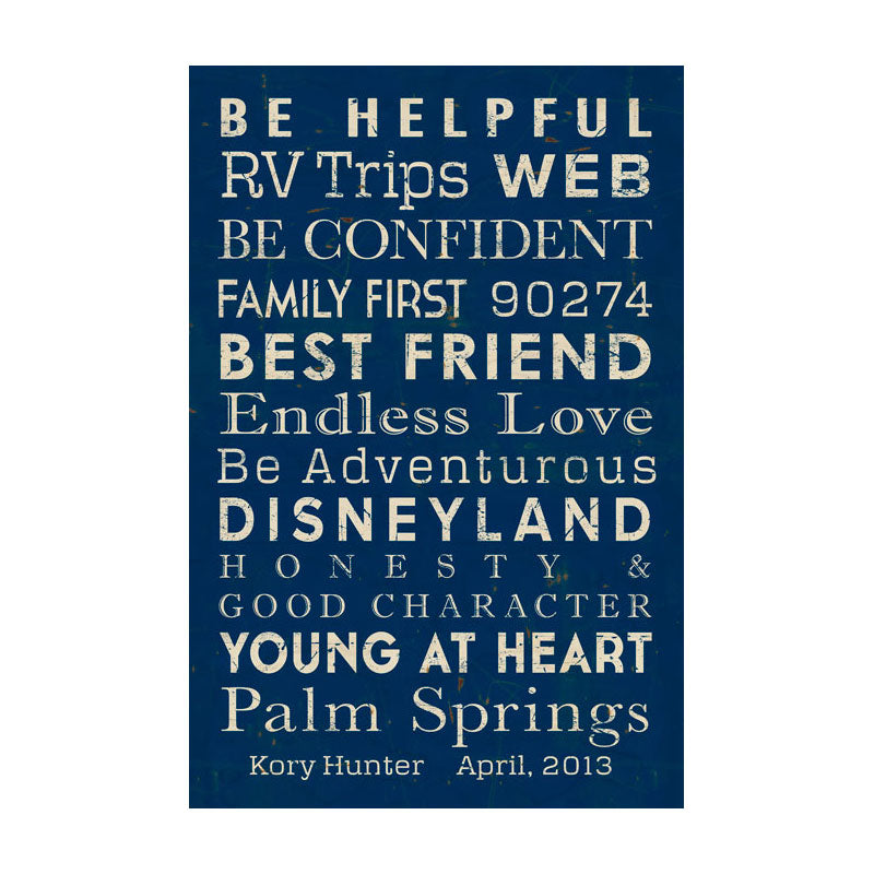 CAL254 - 16 X 24 MANDY GREGORY BE HELPFUL  VINTAGE SIGN