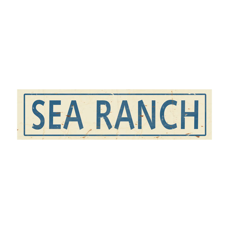 CAL255 - 5 X 20 RANCH BLUE PRINT VINTAGE SIGN