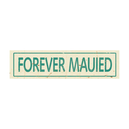 CAL271 - 5 X 20 VINTAGE - FOREVER MAUIED - CRM/AQUA