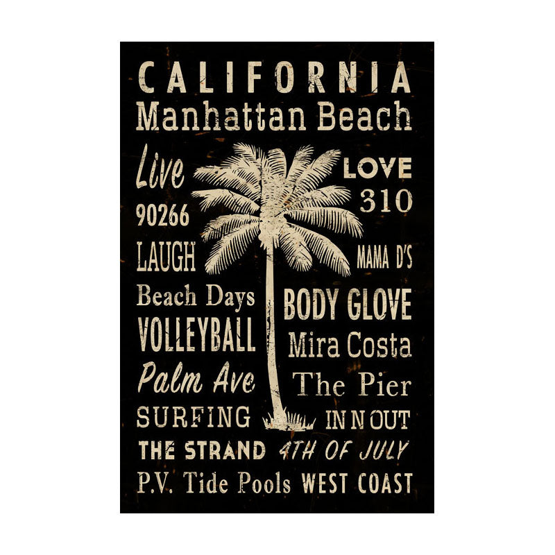 CAL272 - 16 X 24 LINDSAY PALMTREE CA VINTAGE SIGN
