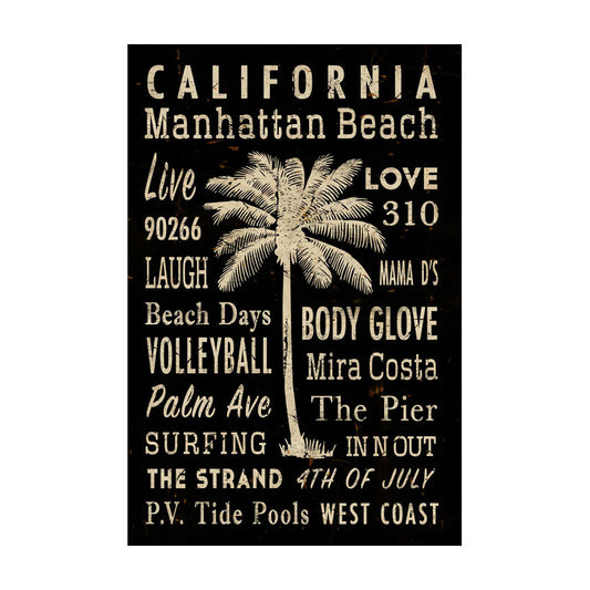 CAL272 - 16 X 24 LINDSAY PALMTREE CA VINTAGE SIGN