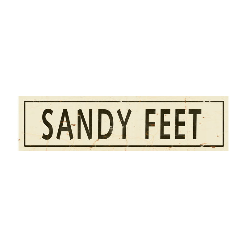 CAL302 - 5 X 20 SANDY FEET VINTAGE SIGN
