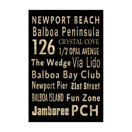 CAL306 - 16 X 24 VINTAGE SIGN - CUSTOM HAGMAN - NEWPORT BEACH