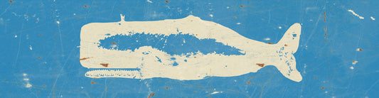 CAL352 - 5 X 20  WHALE CREME VINTAGE SIGN