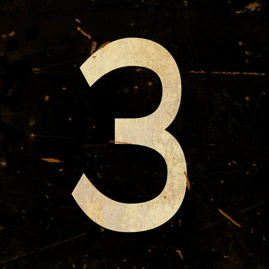 CAL440 - 12 X 12 VINTAGE SIGN - NUMBER 3