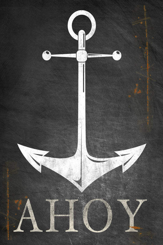 CAL466 - 16 X 24  ANCHOR AHOY VINTAGE SIGN