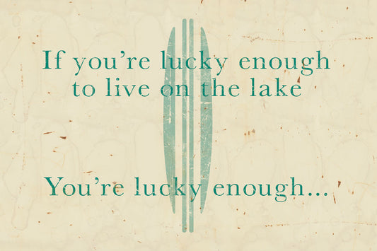CAL525 - 18 X 12 LUCKY LAKE PADDLEBOARD VINTAGE SIGN
