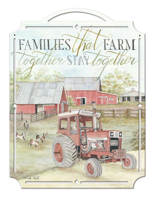 Tractor Families That Farm Vintage Sign