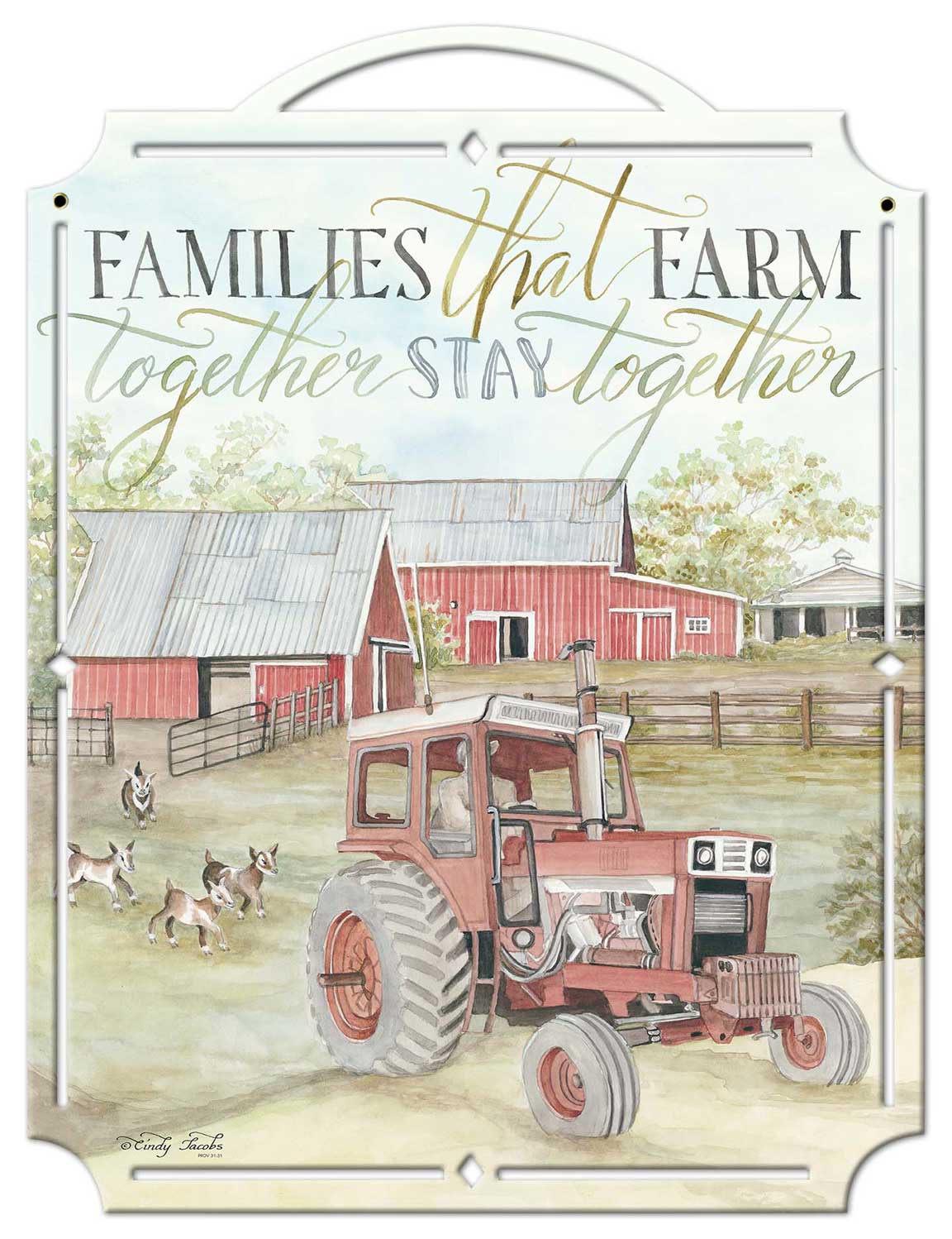Tractor Families That Farm Vintage Sign