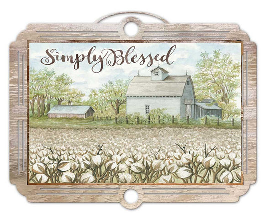 Barn Cotton Simply Blessed Vintage Sign