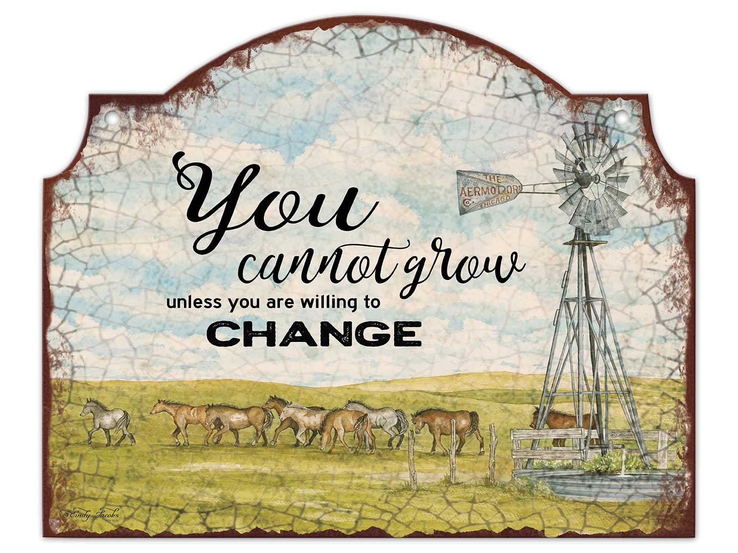Pasture Horse You Cannot Grow Vintage Sign