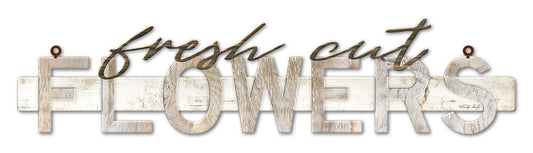 Sign-floral Fresh Cut Flowers Vintage Sign