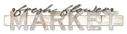 CIN075 - SIGN-FLORAL FRESH FLOWER MARKET Vintage Sign