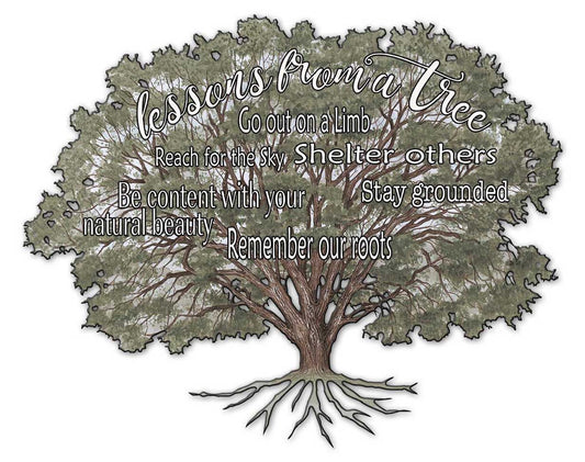 Fam Lessons FRom A Tree Vintage Sign