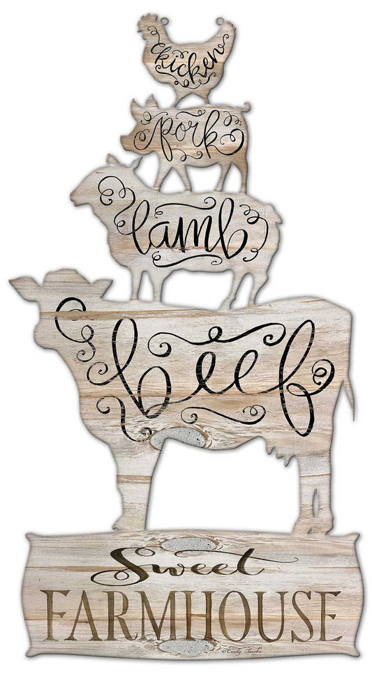 Animal Sweet Farmhouse Vintage Sign