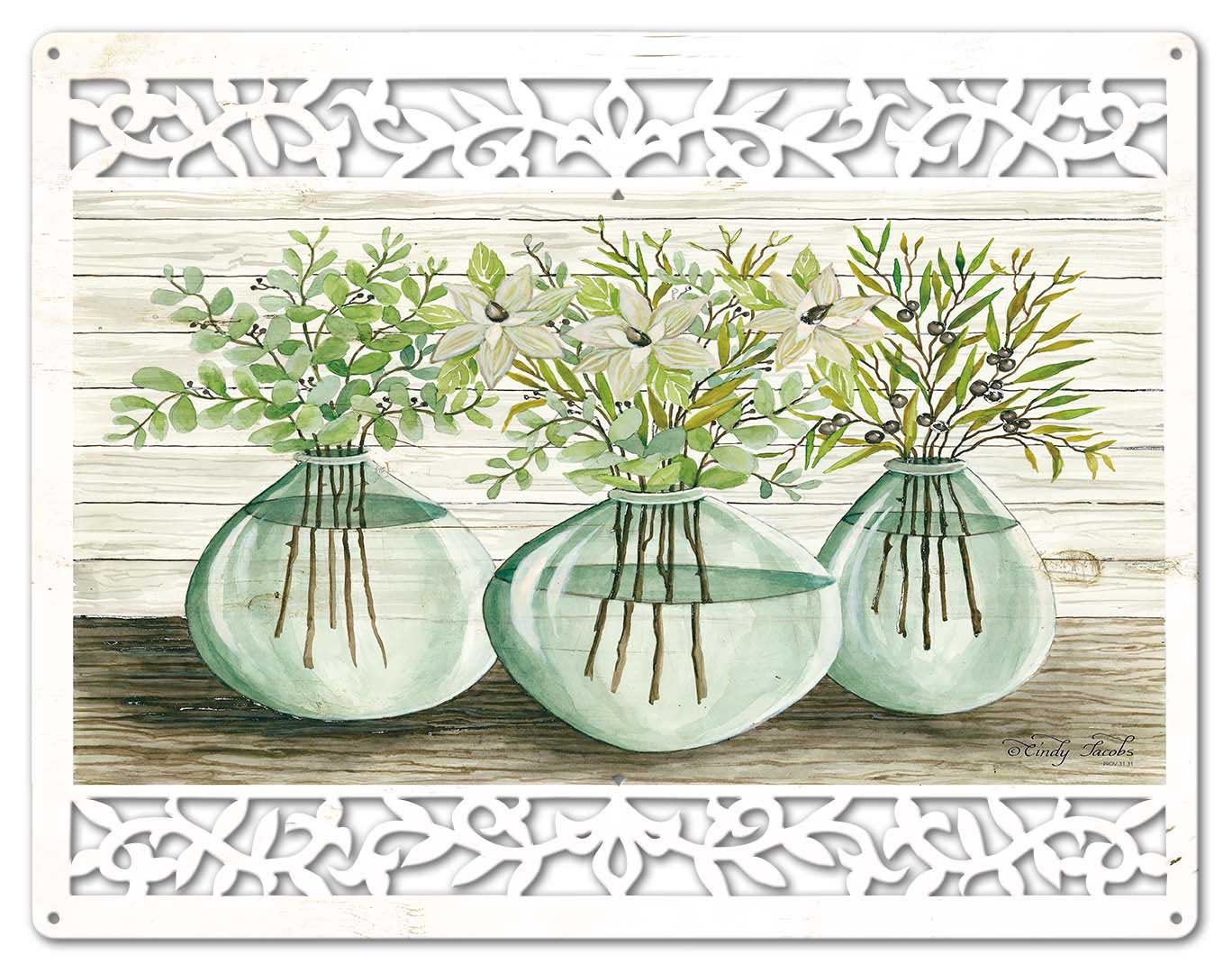 EAU GAL Glass Jars Vintage Sign