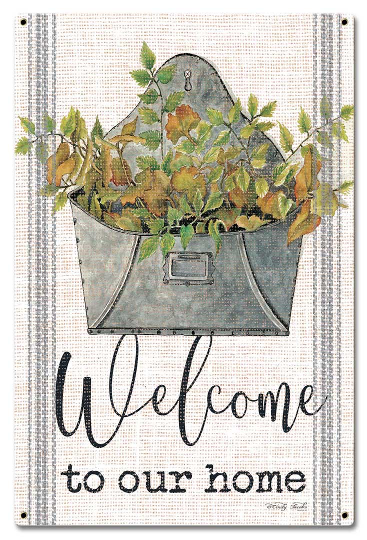 Wood Grain GAL Welcome Vintage Sign