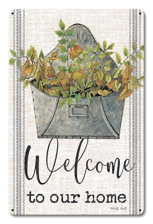 Wood Grain GAL Welcome Vintage Sign