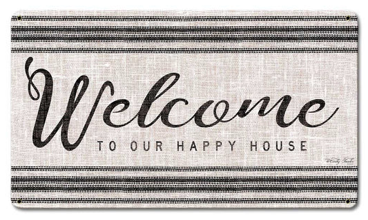 Wood Grain Welcome Vintage Sign