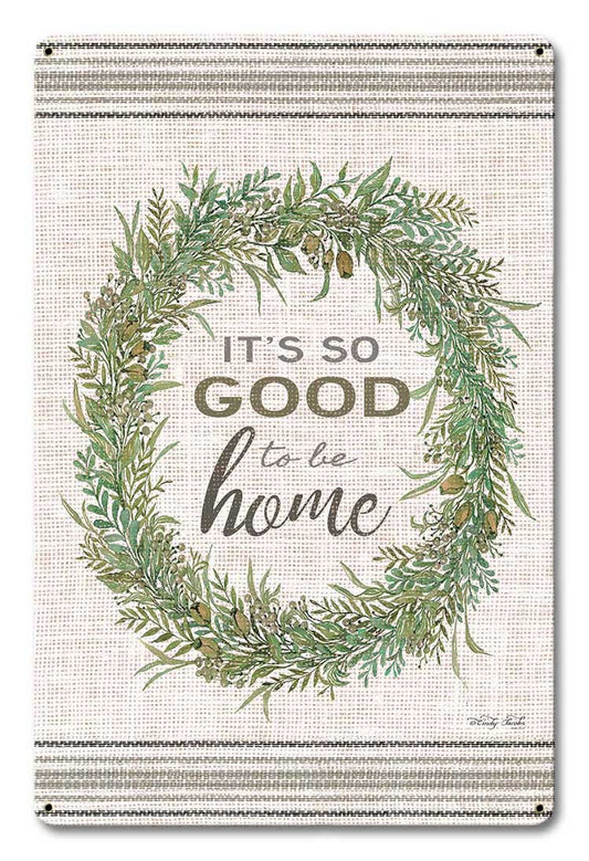 Wood Grain Wreath Its So Good Vintage Sign