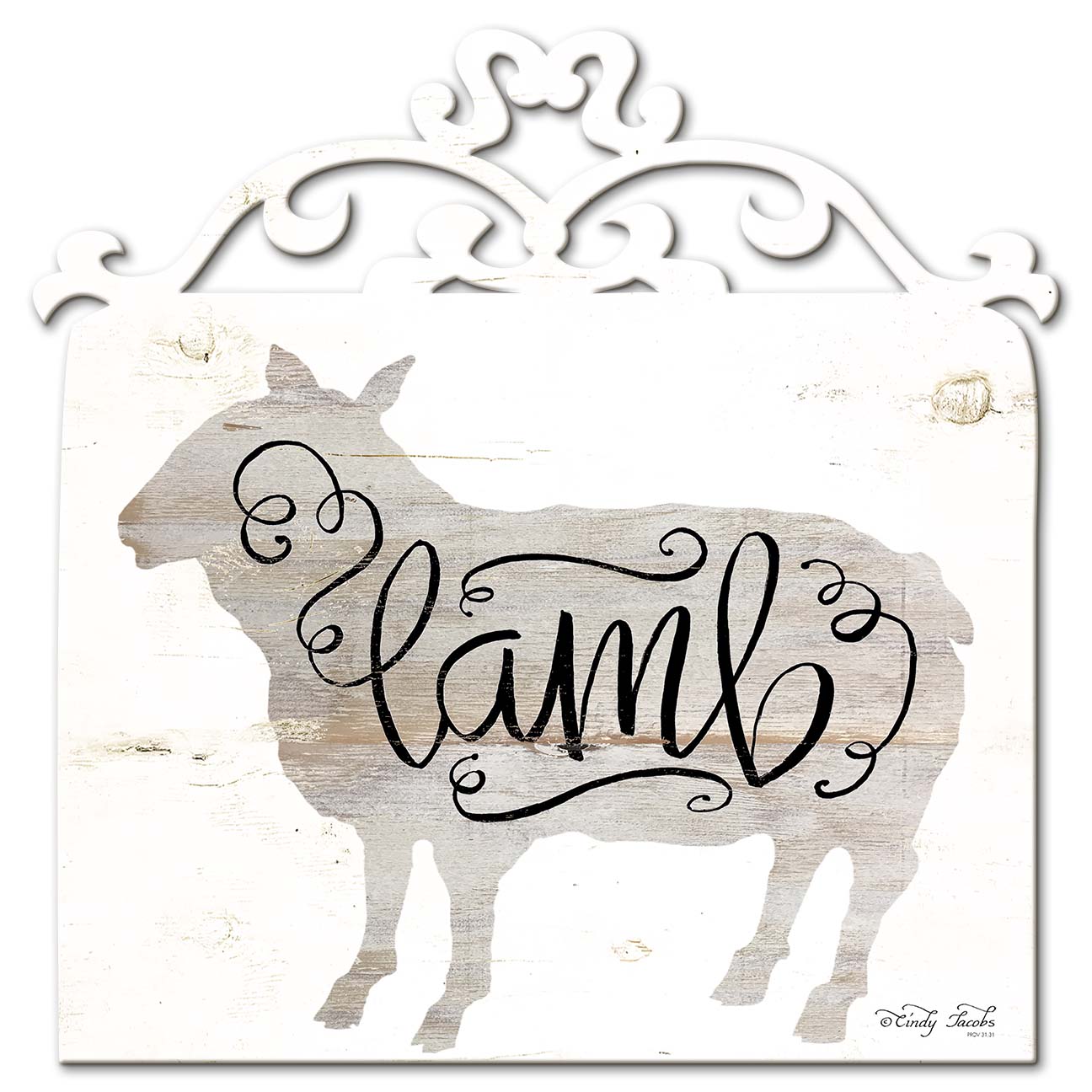 White Lamb Vintage Sign