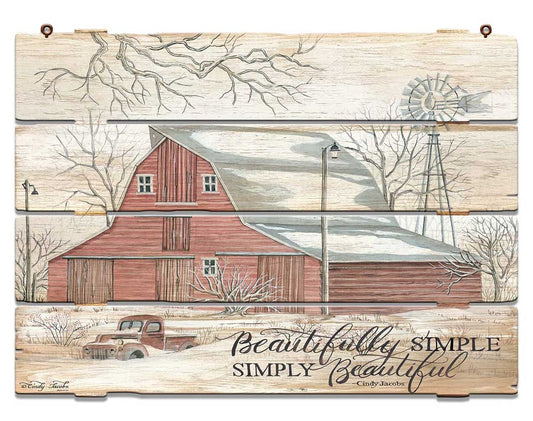 Barn Red Beautifully Simple Vintage Sign