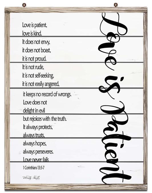 Love Love Patient Vintage Sign