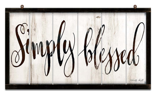 Simply Blessed BW Vintage Sign