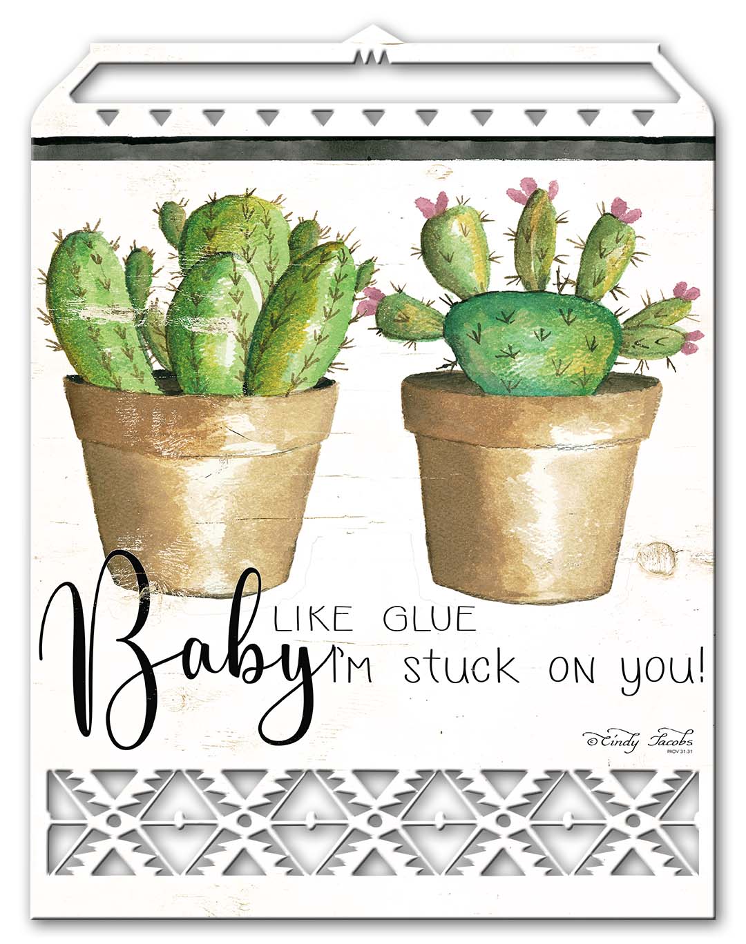 Succulent Pot Like Glue RT Vintage Sign