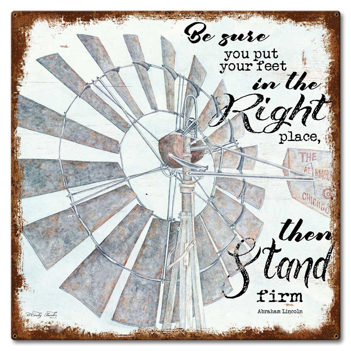 Windmill Be Sure Vintage Sign