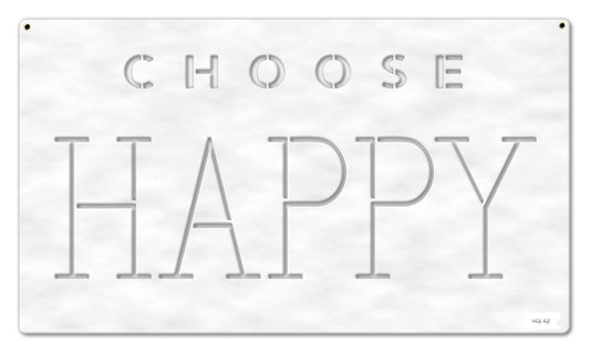 Choose Happy Vintage Sign