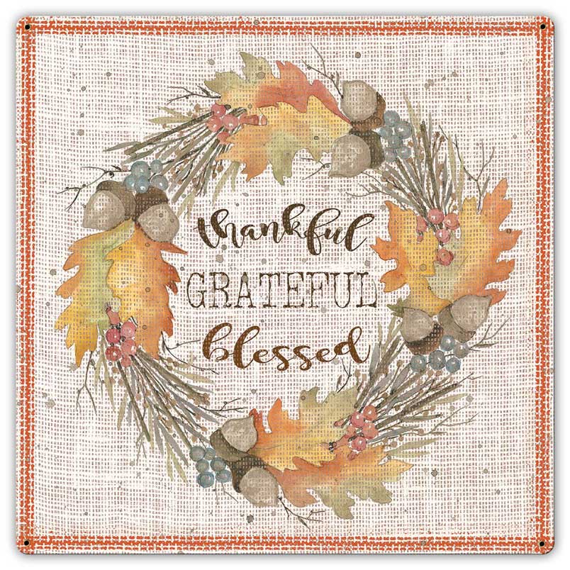 Fall Wreath Thankful Grateful