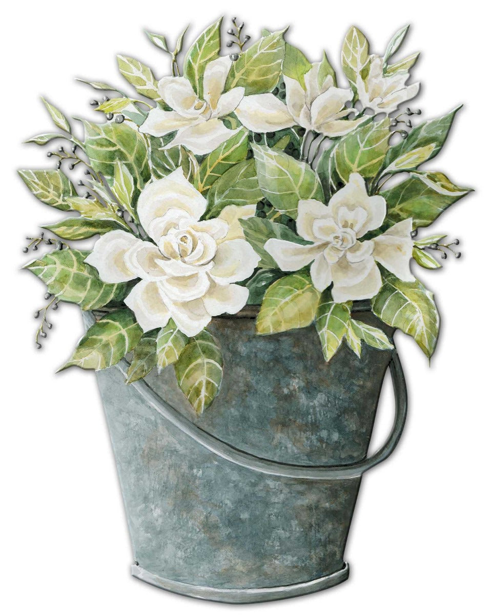 White Flowers Bucket