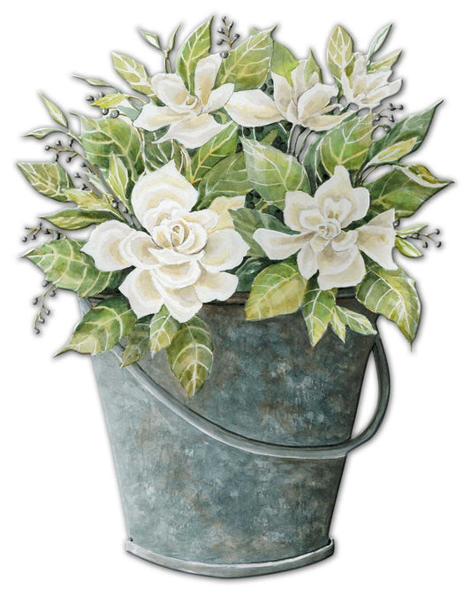 White Flowers Bucket