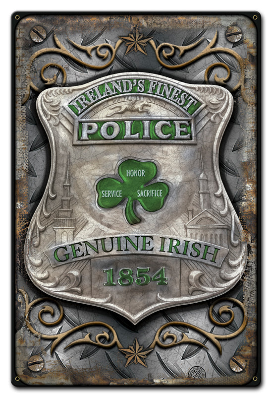 Ireland Police Vintage Sign