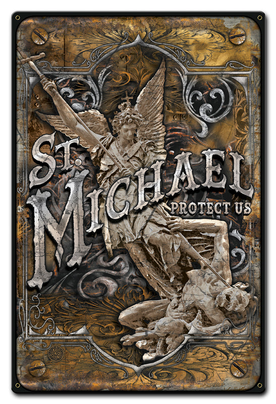 St Michaels Protect Vintage Sign