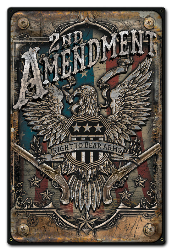 2Nd Amendment Vintage Sign