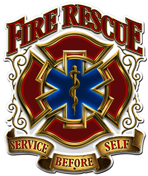 Fire Rescue Service Vintage Sign