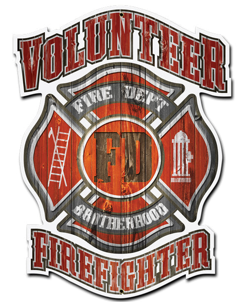 Volunteer Fire Department Vintage Sign