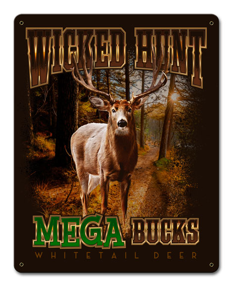 DEER MEGA BUCKS Vintage Sign