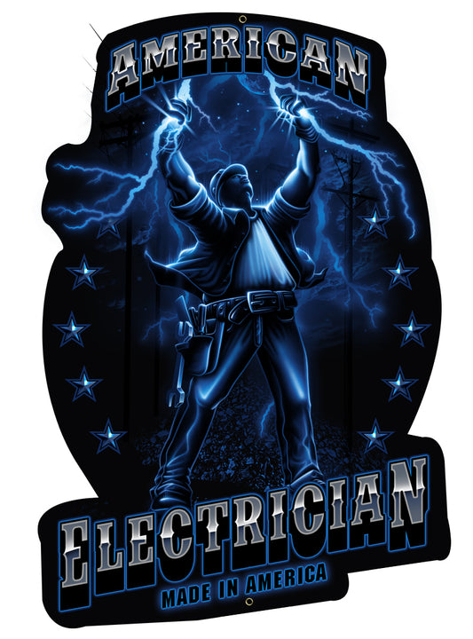 AMERICAN ELECTRICIAN Vintage Sign
