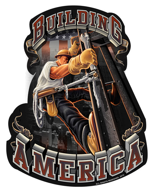 AMERICAN IRON WORKER Vintage Sign