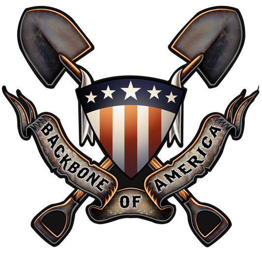 SHOVEL IRON WORKER Vintage Sign