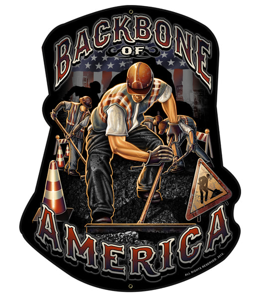 AMERICAN LABOR WORKER Vintage Sign