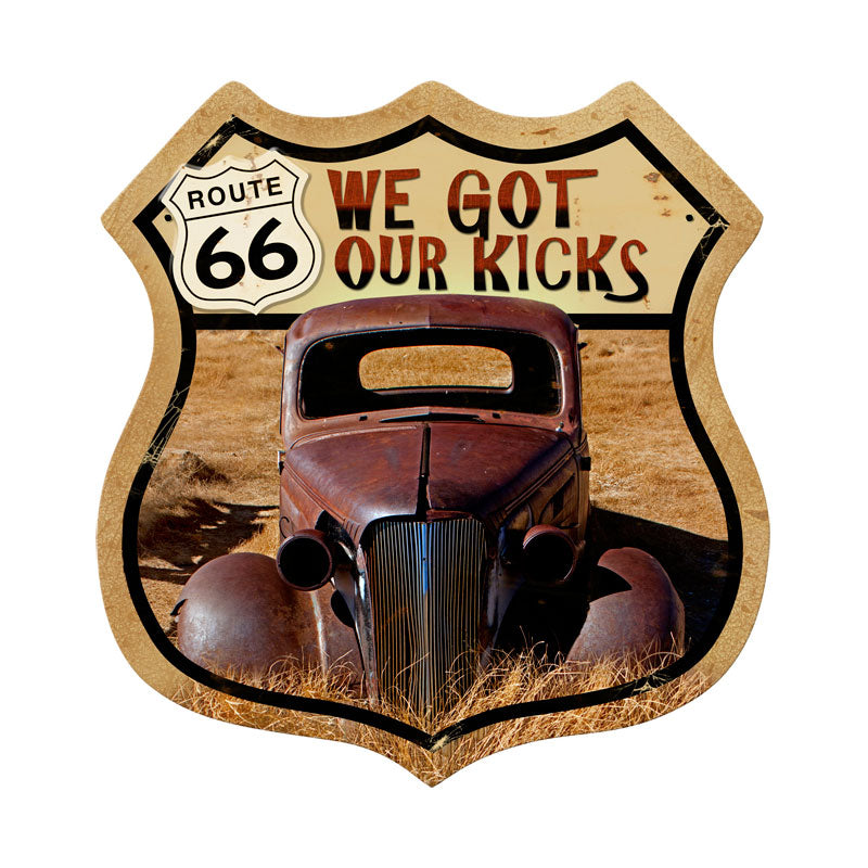 Route 66 Rusty Vintage Sign