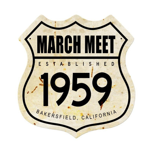 March Meet 1959 Vintage Sign