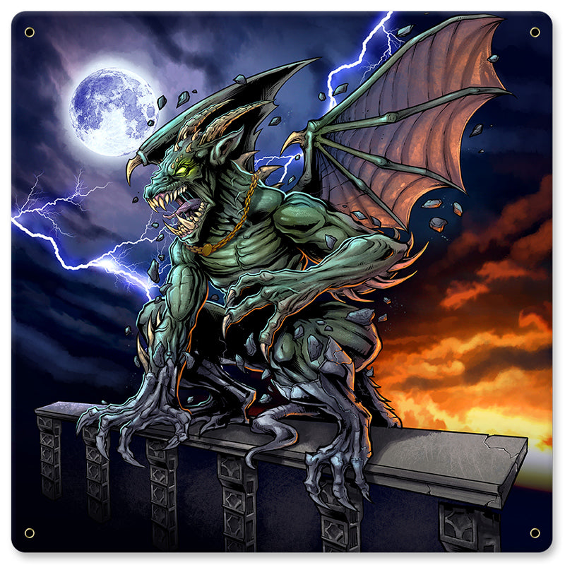 GARGOYLE SIDE Vintage Sign