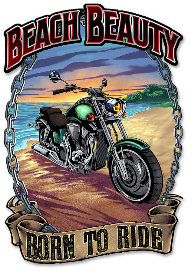 Motorcycle on the Beach